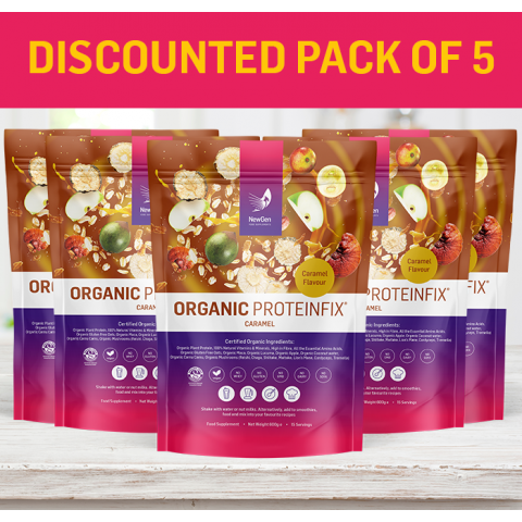 Organic ProteinFix Caramel - Discounted pack of 5